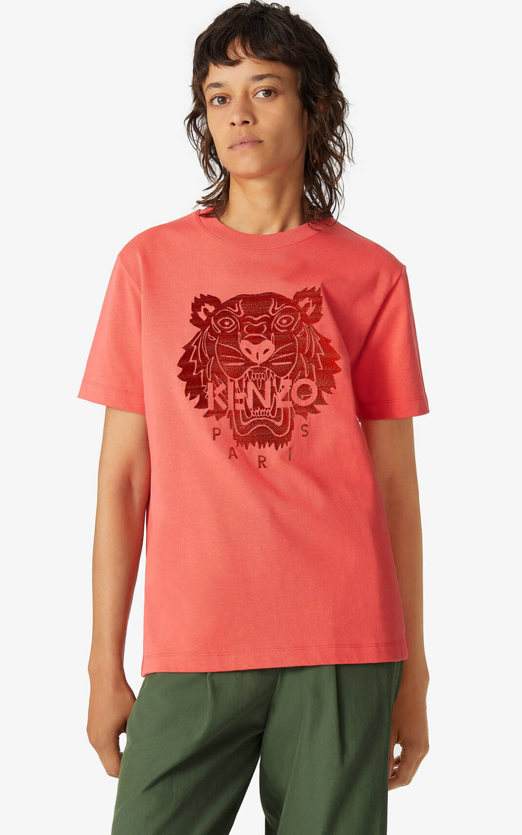 Camisetas Kenzo Loose Tiger Mujer Rojas - SKU.1127492
